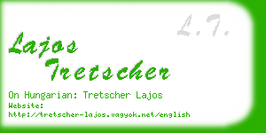 lajos tretscher business card